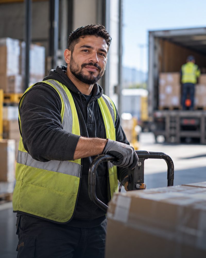 Mitarbeiter in einem Logistiklager